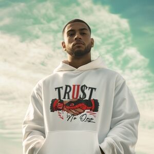 White Graphic Hoodie